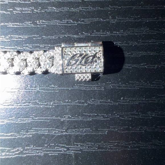 GLD Silver Cuban Link Chain Necklace - Picture 4 of 5